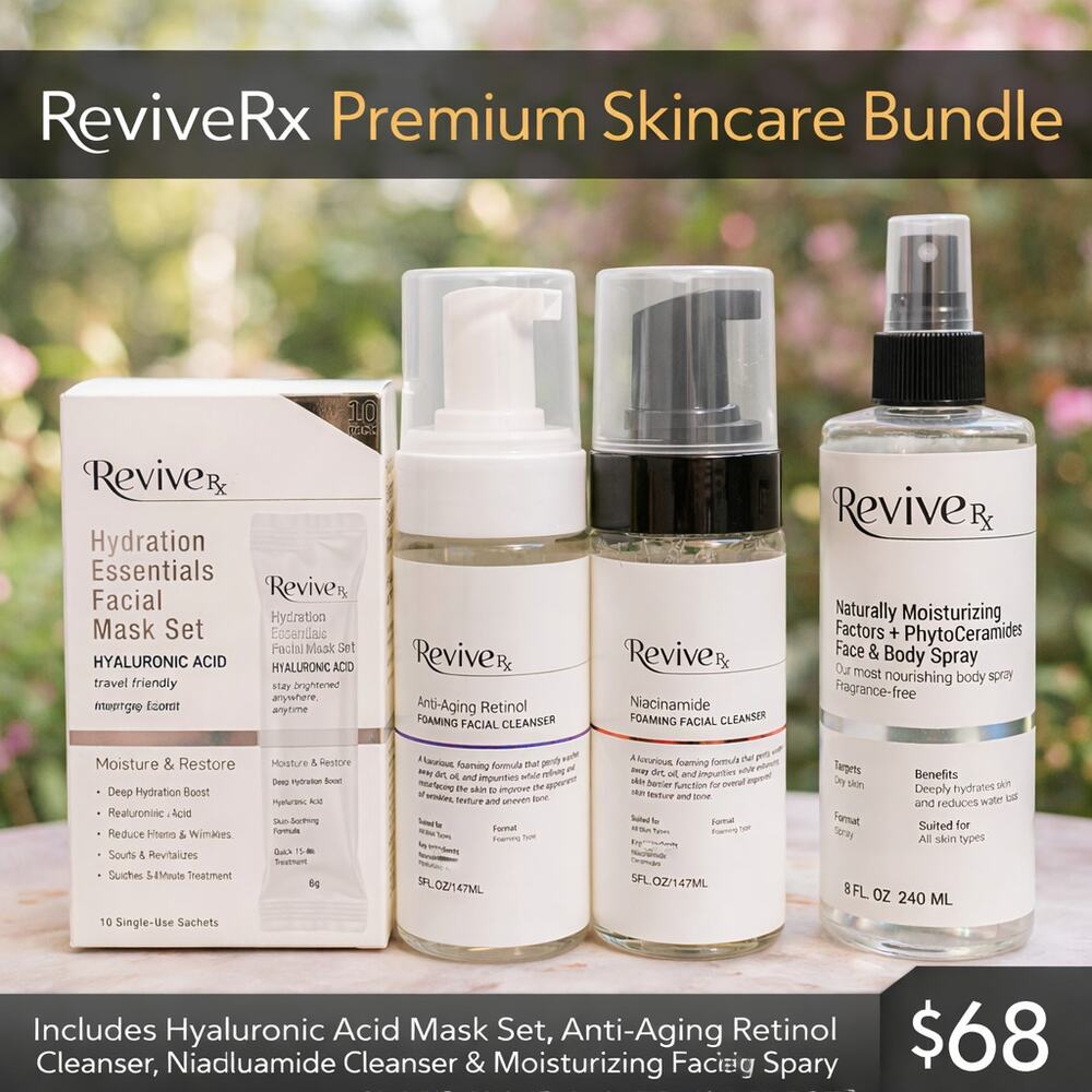 ReviveRx Premium Skincare Bundle – Hydration & Anti-Aging Set